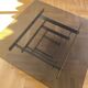 Vintage 1970s Square Coffee Table in Brass and Smoked Glass, David Hicks