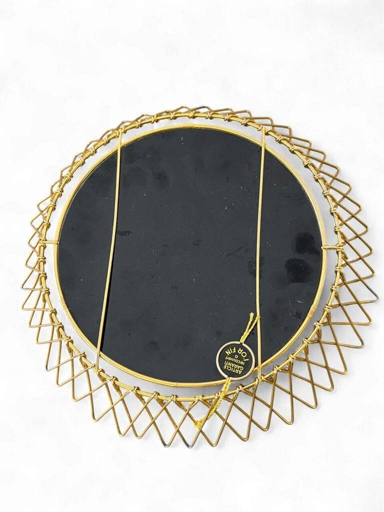 Vintage gold sunburst mirror / solar mirror
