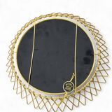 Vintage gold sunburst mirror / solar mirror