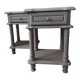 Pair of vintage bedside tables in fir, reimagined – waxed finish – both elegant.