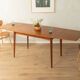 Elegant mid-century dining table with extension function, 1960s, teak veneer