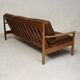 Danish 3 seater teak and leather sofa, 1960