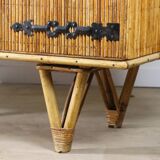 Vintage woven rattan sideboard - 1960
