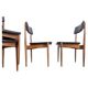 Set of Four Rare Midcentury Dining Chairs, Denmark, 1970s