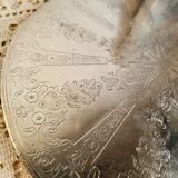 Silver-plated metal trivet EPB made in Sweden