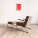 Fauteuil et ottoman Thonet 411 Bauhaus en tissu bouclé