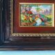 antique painting signed R. Bétourné wooden stucco frame