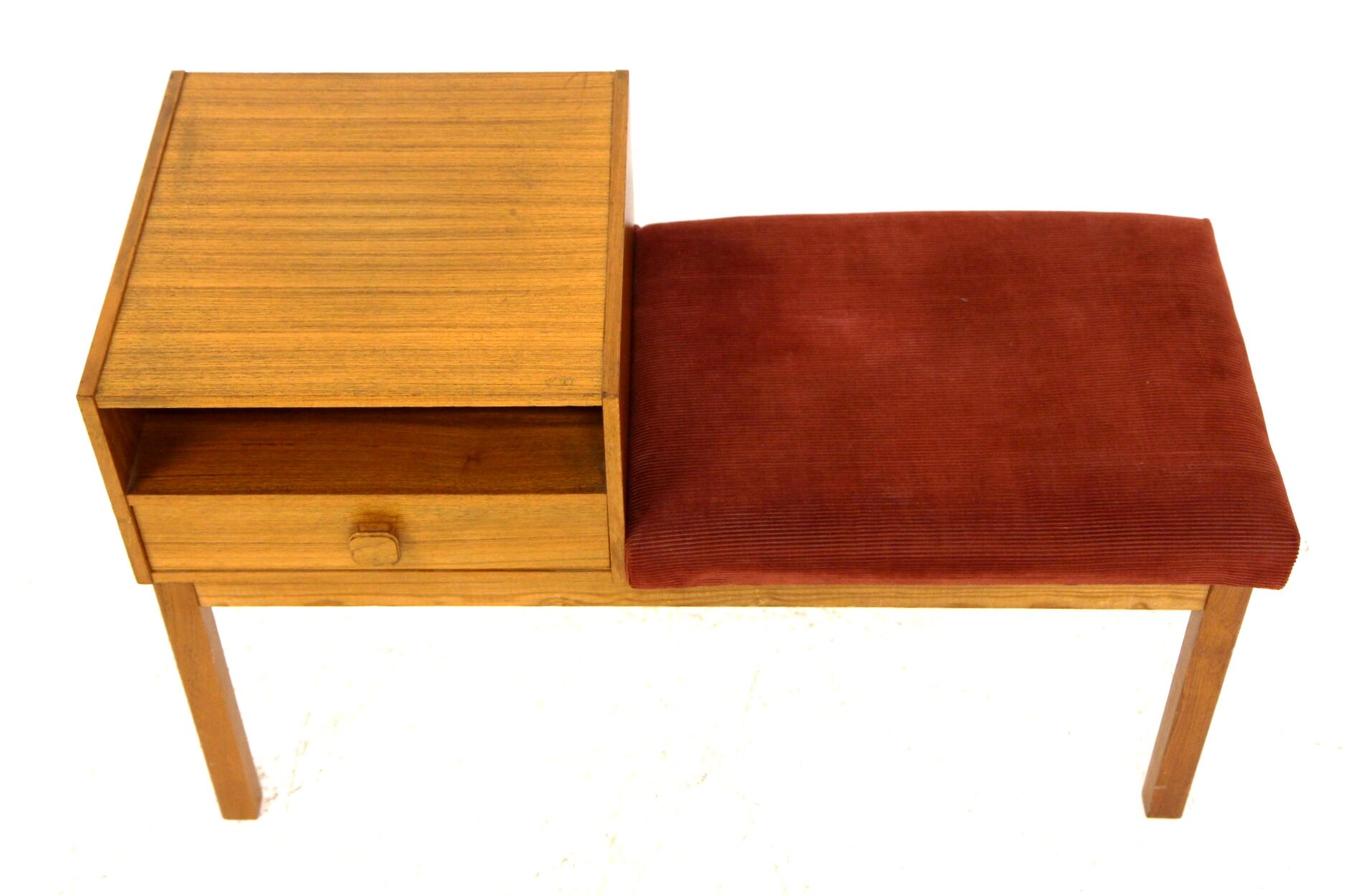 Teak telephone bench, Sweden, 1960