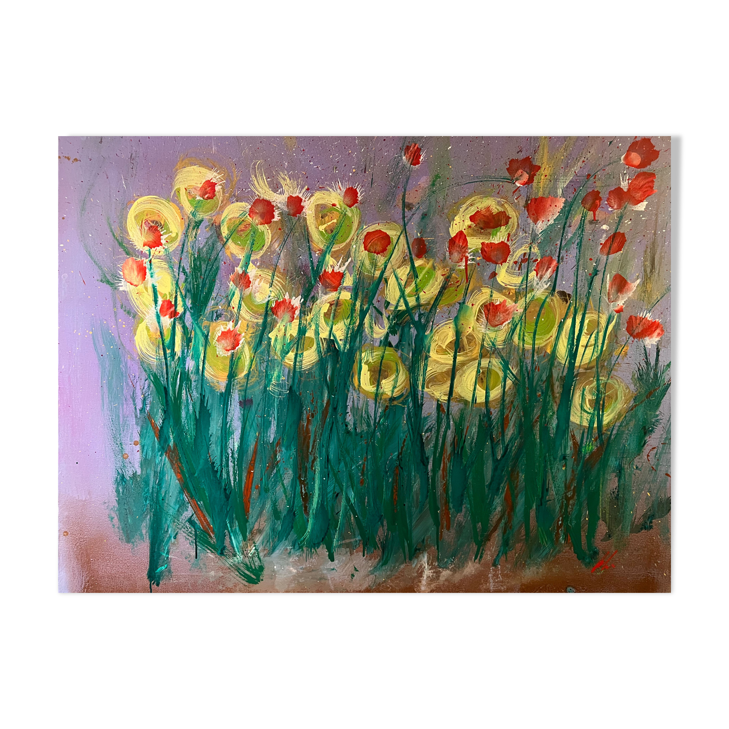 Le jardin huile sur toile