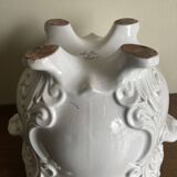 Moustiers Lallier white earthenware floor planter D30cm