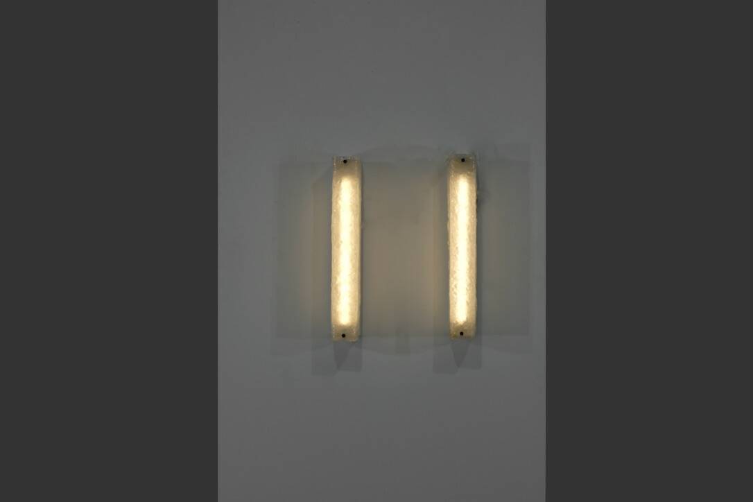 Large pair of Murano glass wall sconces, Italy 1970s. Vintage