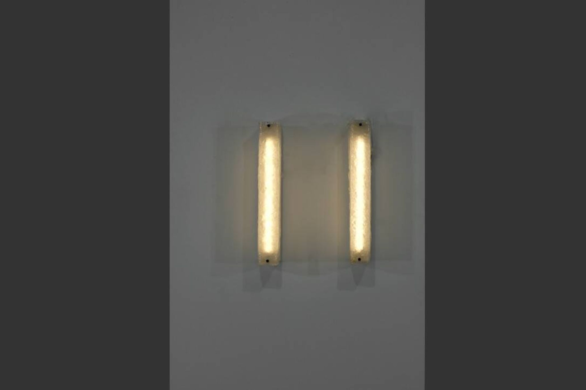 Large pair of Murano glass wall sconces, Italy 1970s. Vintage