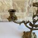 Antique Art Nouveau chandelier in gilded bronze with 3 lights – Vintage candlestick