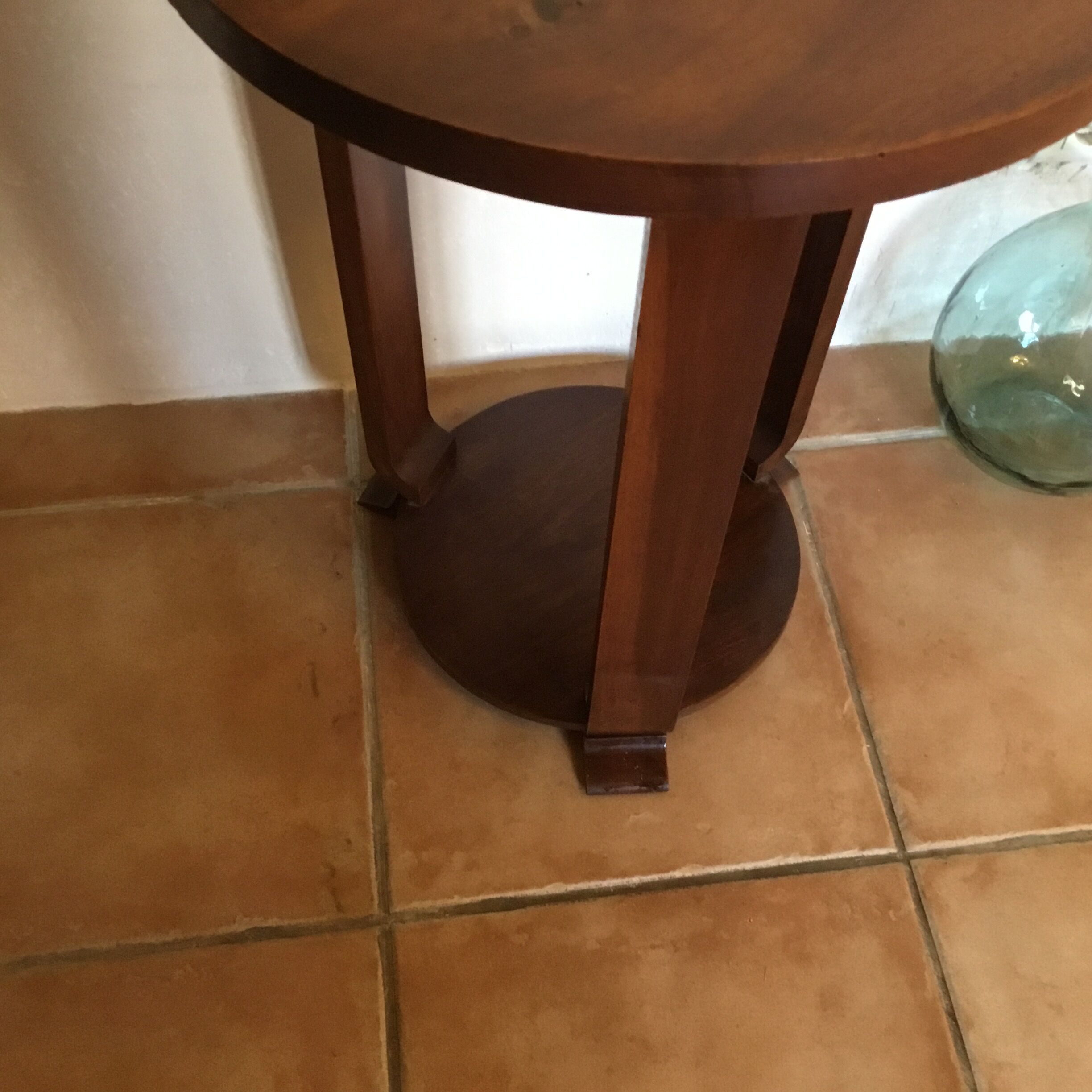Wooden art deco style side table