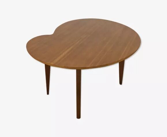 Side table bean wood foot compass, 50s