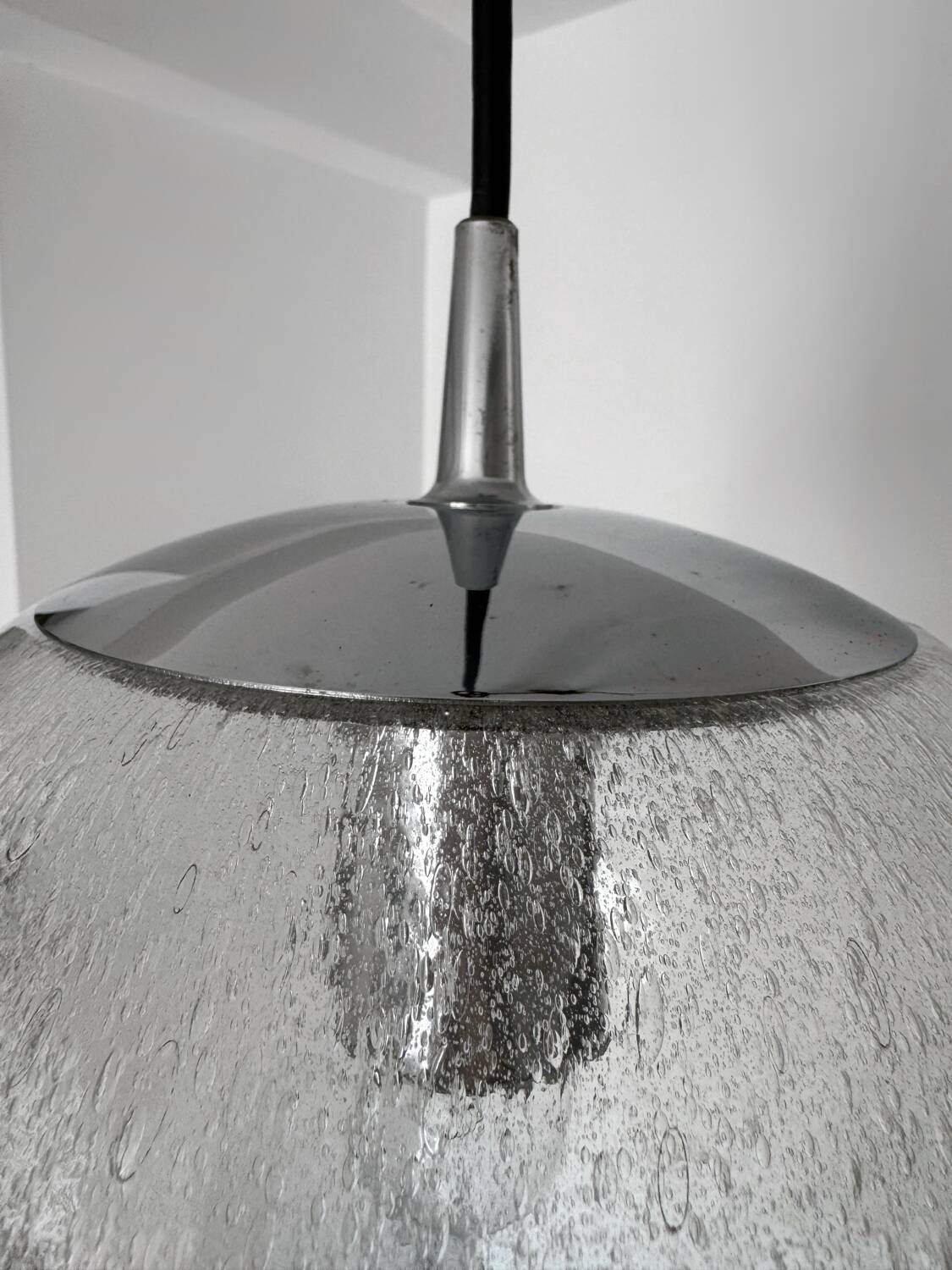 Bubble glass pendant light from the 70s