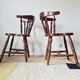 Set of 4 Western Bistro Chairs in Solid Wood – Vintage Pub Style