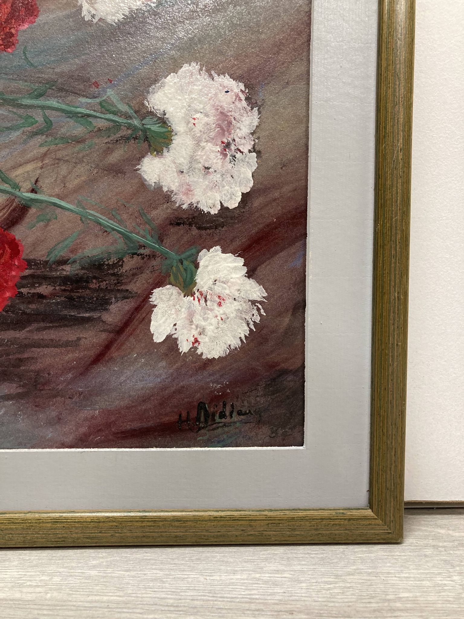 Peinture vintage aux oeillets