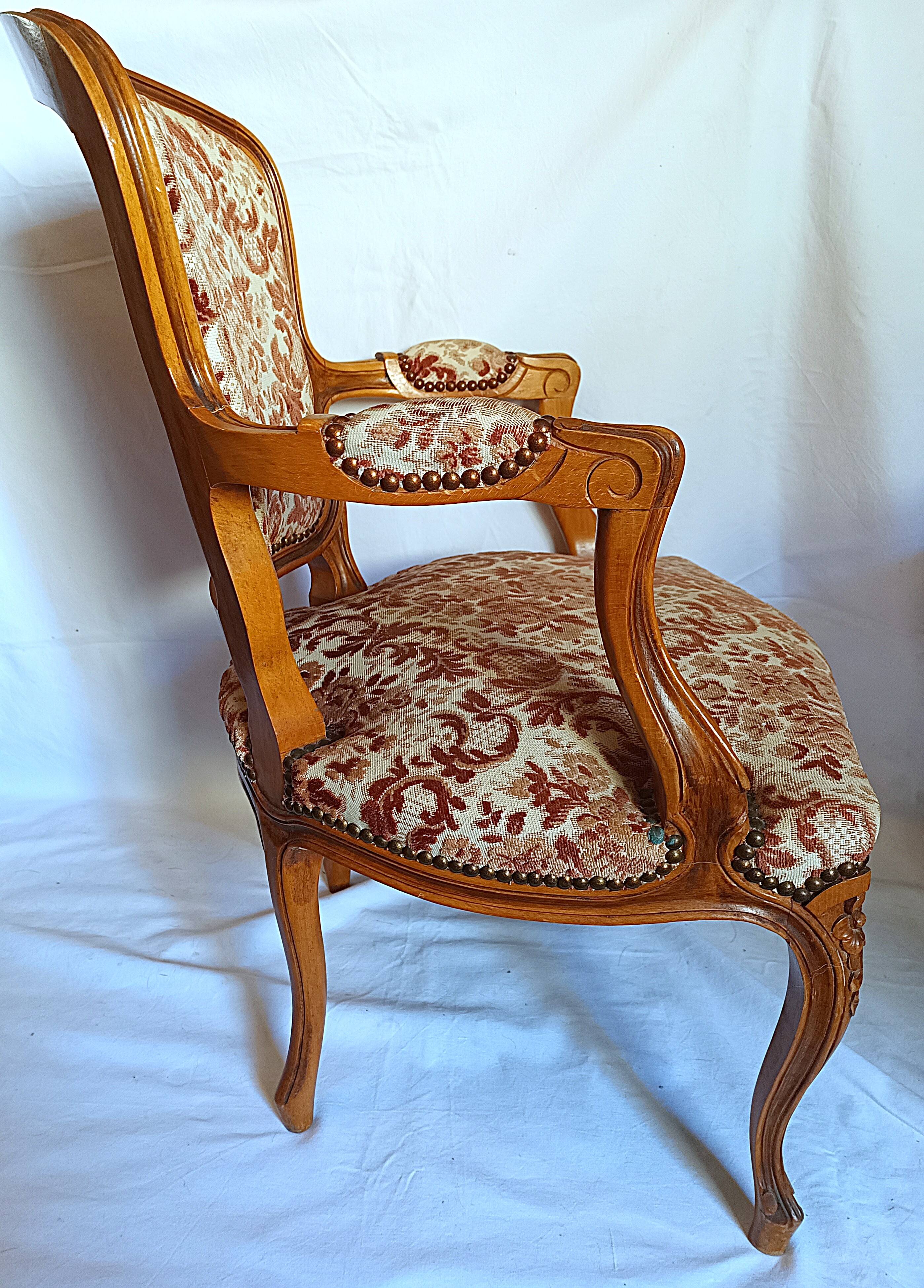 Fauteuil cabriolet ancien bergère chaise