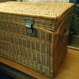 Rattan travel trunk