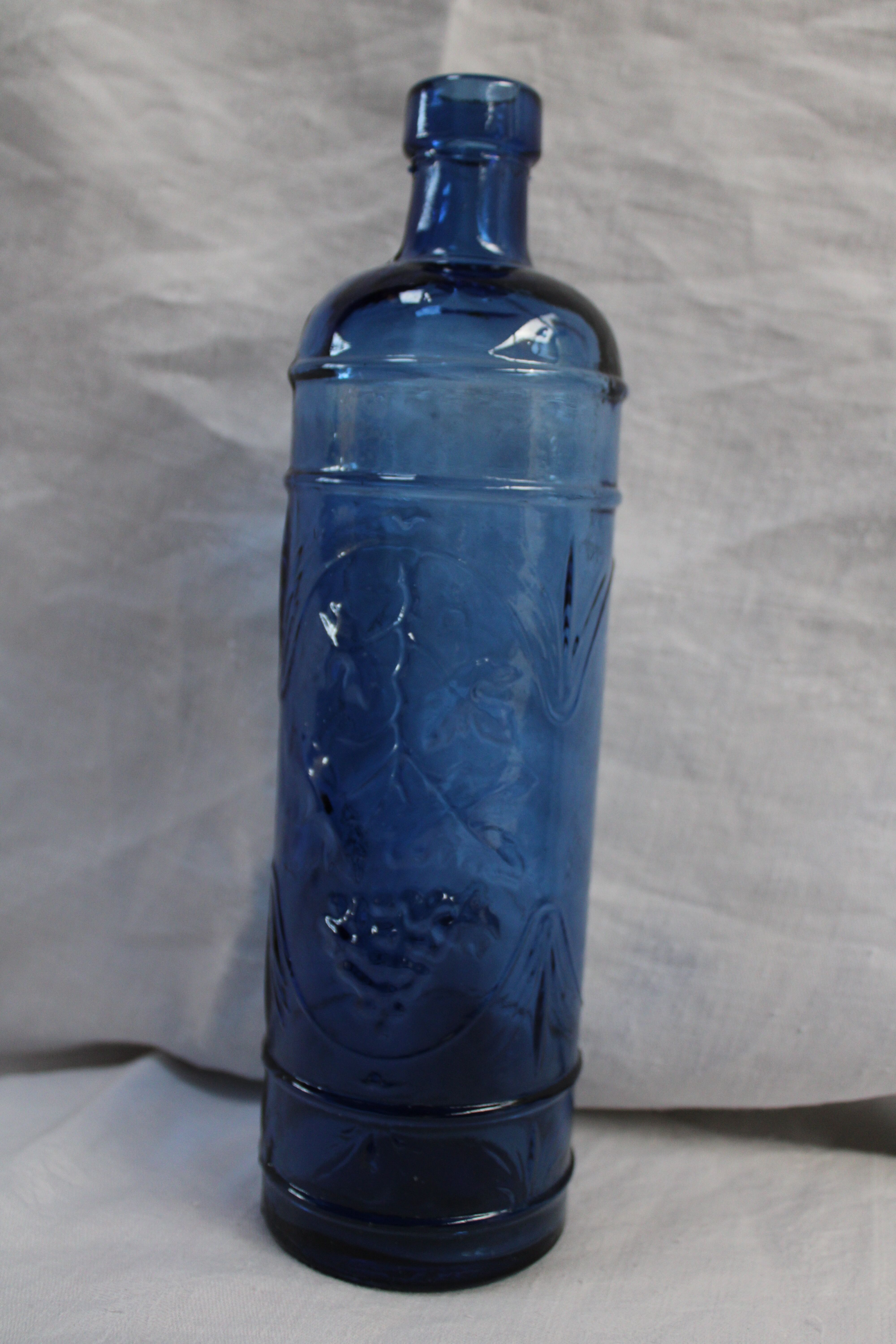 Blue glass bottle
