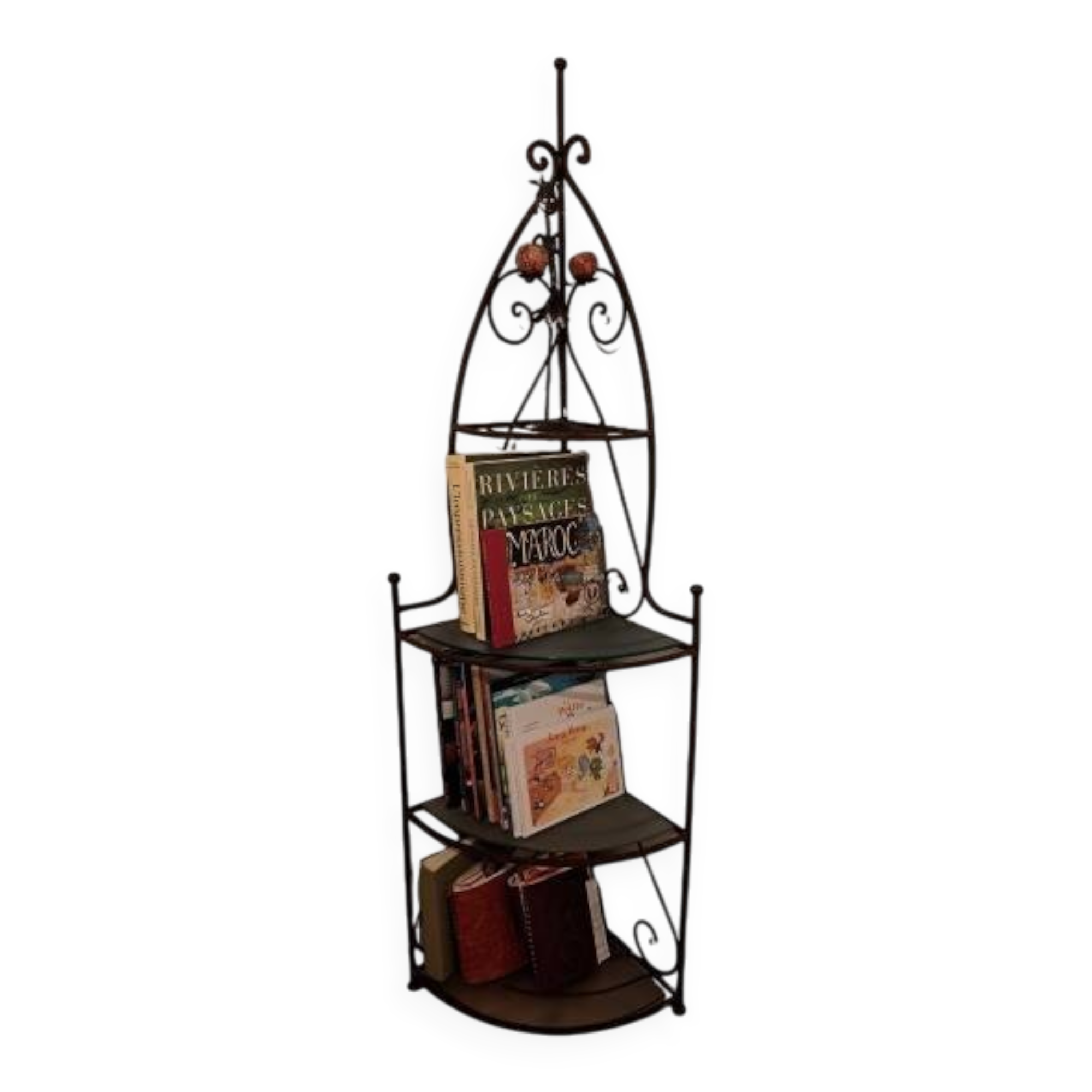 Etagère d'angle en fer forgé - artisanat marocain