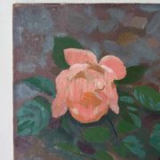 The roses, oil on canvas signed Mahelin.