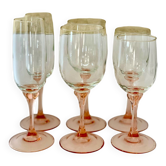 Set of 6 two-tone pink stemmed glasses Luminarc Véronèse