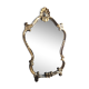 Miroir style Louis XV fond noir patiné or, 1970