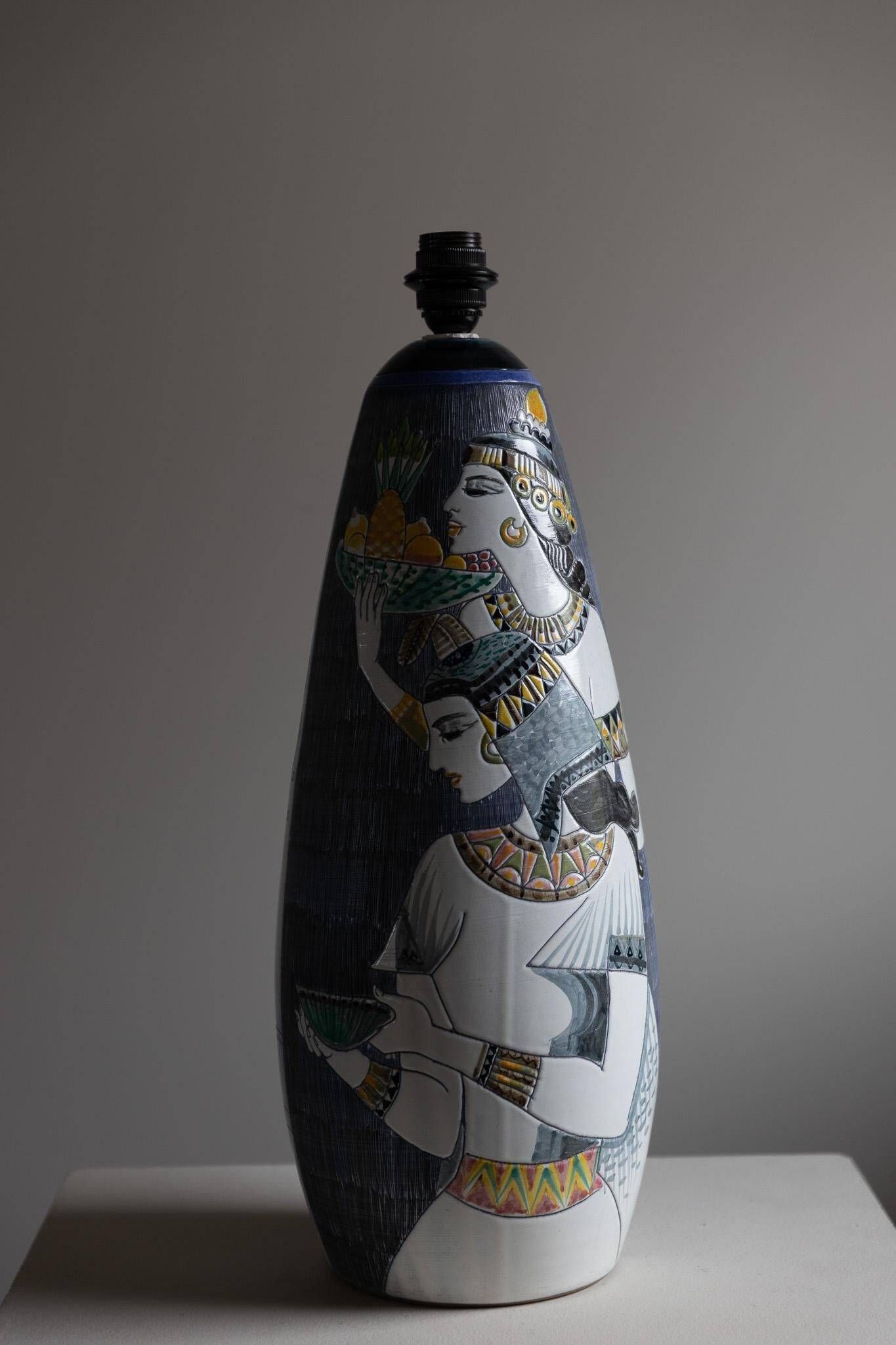 Marian Zawadzki "Oryx" Floor Lamp Unique, Tilgmans Ceramic, Sweden, Dated 1963