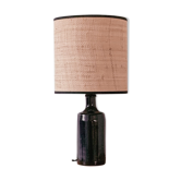 Lampe grès et rabane