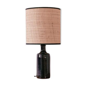 Lampe grès et rabane