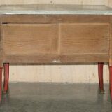 Chinoiserie Bombé Commode in Oak, Marble and Gilded Wood