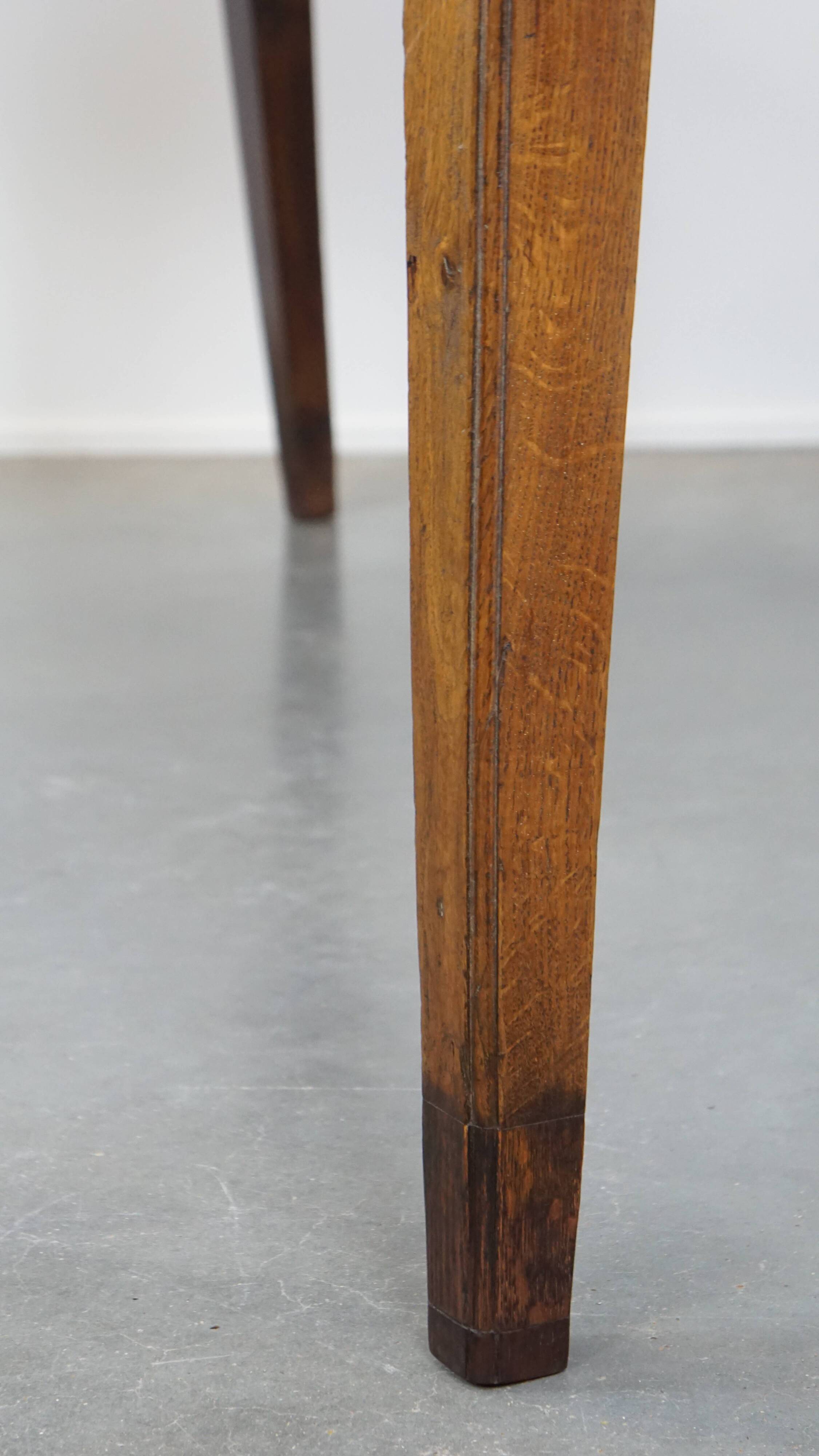 Antique French Oak Dining Table from the Early 19th Century with 2 Drawers