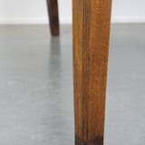 Table à manger ancienne en chêne français du début du XIXe siècle avec 2 tiroirs