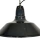 Industrial French Black Enamel Factory Pendant Lamp, 1960s