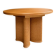 Oak/ratten table in the style of Vivai del Sud Italy, circa 1970.