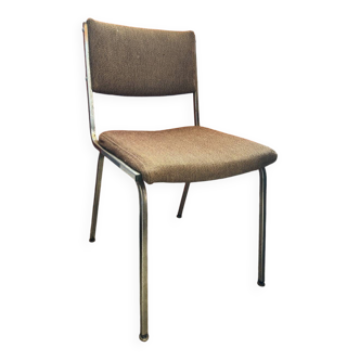 Chaise en métal et tissu vintage 70