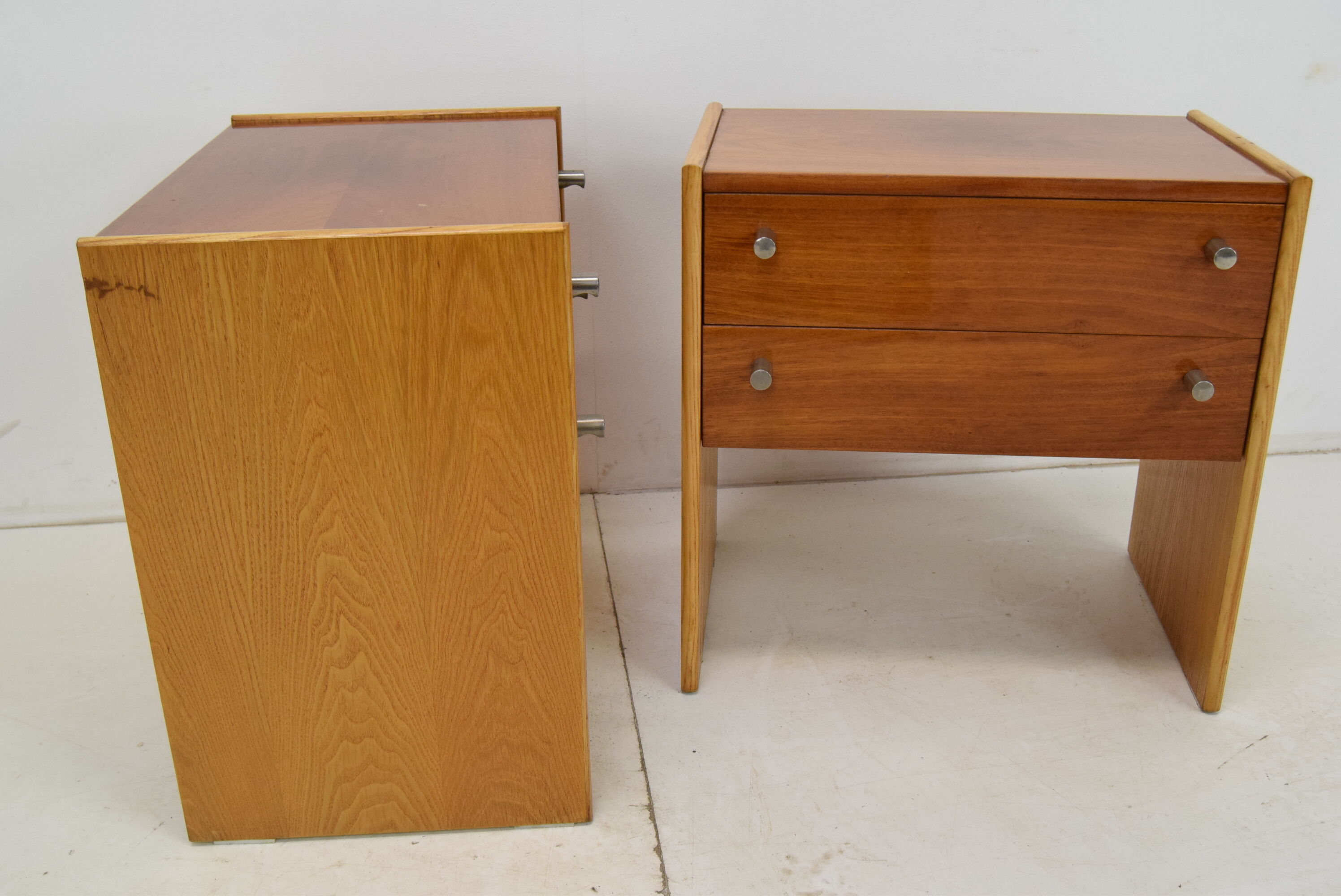 Pair of mid-century Bedside Tables,Bucovice,1970's.