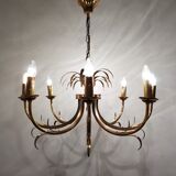 Brass pineapple chandelier, 1970s