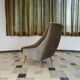 Mid-century mohair velvet high-back easy chair, Italy 1950s