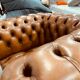 Fauteuil chesterfield en cuir une place xl