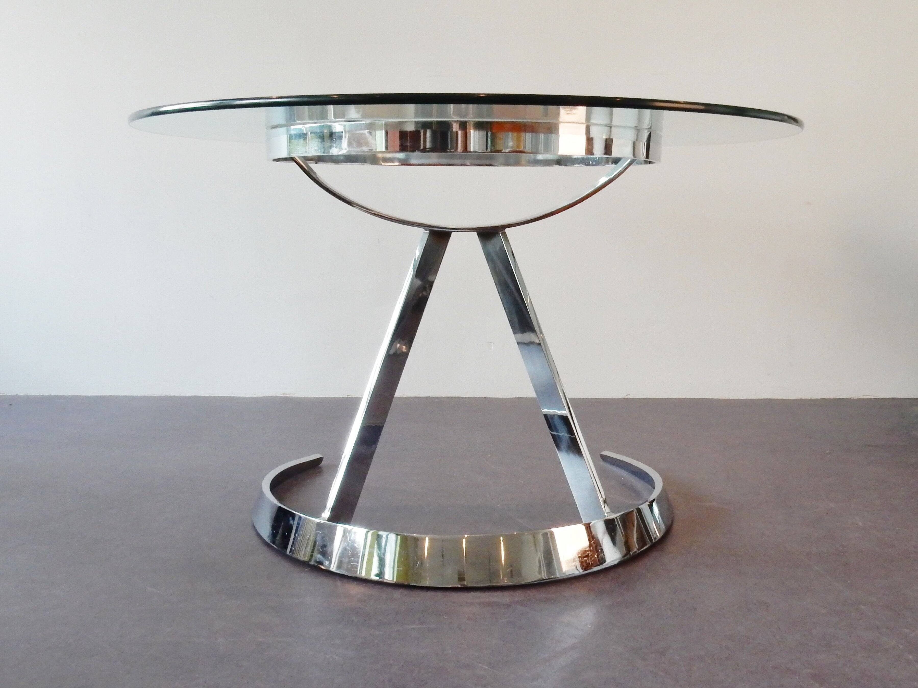 Dining set by Euro International steel Belgique 1970's