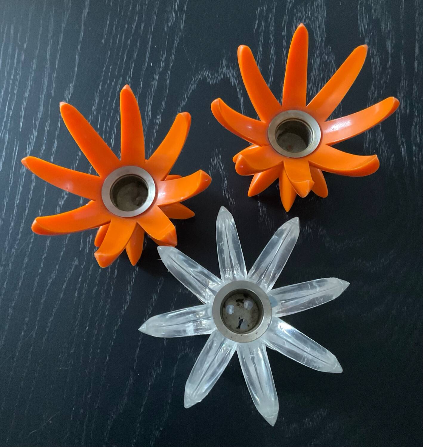 Friedel candle holder trio from the 1960s.