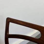 Chaises d'appoint danoises modèle 94 en palissandre et cuir par J.Andersen pour Christian Linneberg, années 1960,