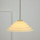 Mid-century Yellow Glass & Brass Pendant Lamp