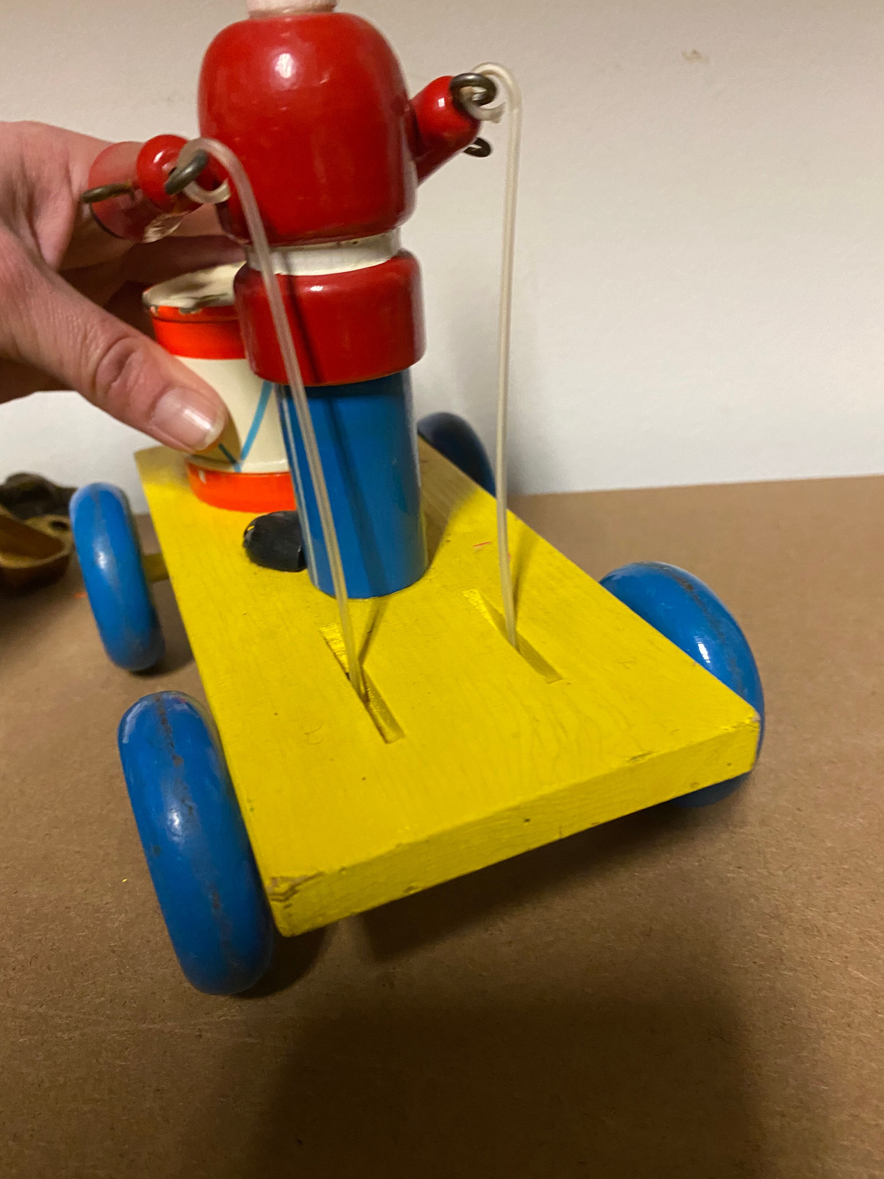 Old wooden toy to pull