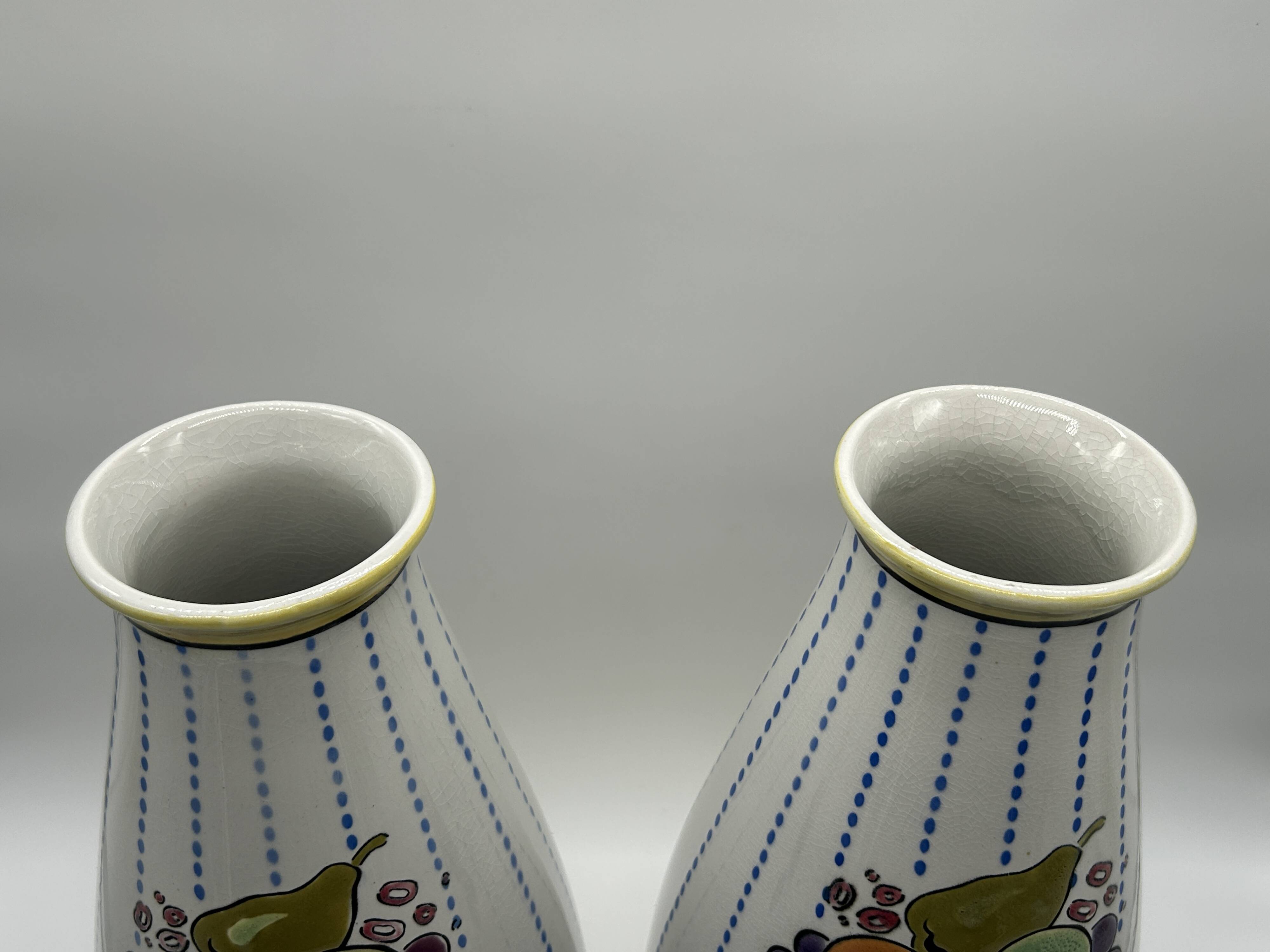 Paire de vases art deco - boch freres
