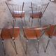 Suite of 5 vintage chairs 1950
