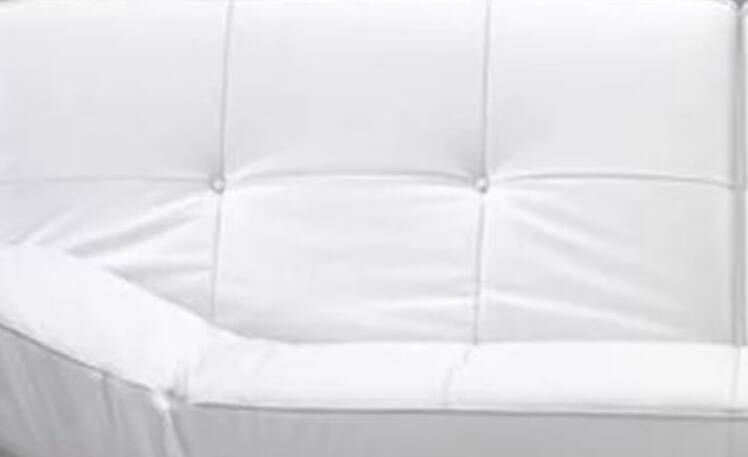 Smala Cinna white leather sofa by Pascal Mourgue